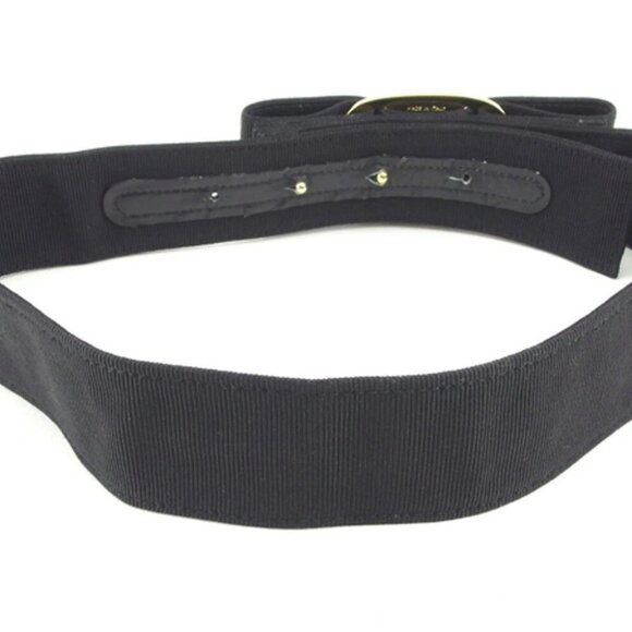 Salvatore Ferragamo belt Black gold Women Authentic secondhand